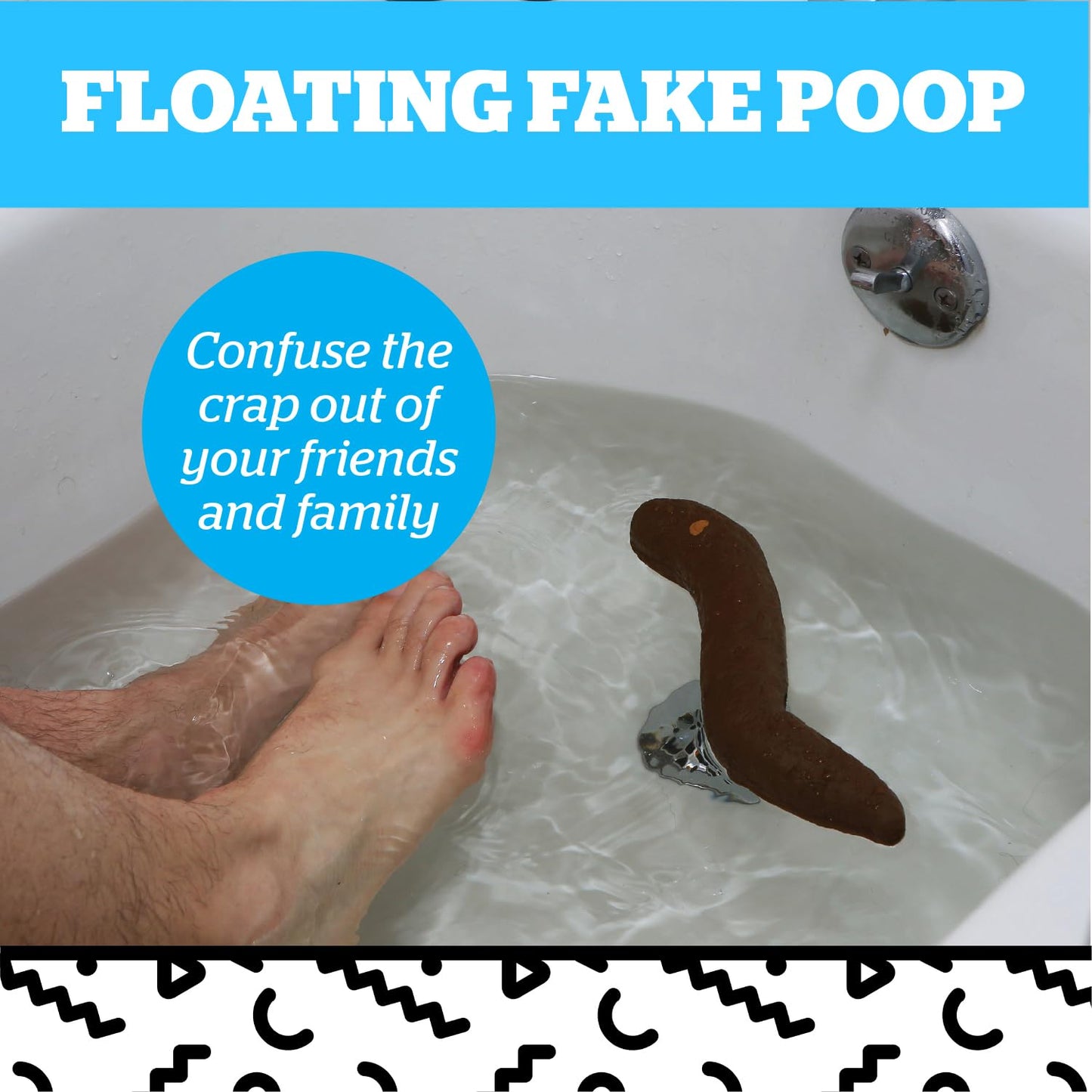 BigMouth Inc The Floater, Realistic Fake Poop Novelty Party Pranks for Kids, Adult Gags and April Fools Day Prank, Potty Humor Novelty Gifts for Men, Caca Toy Prank Items, Fake Poo Practical Joke