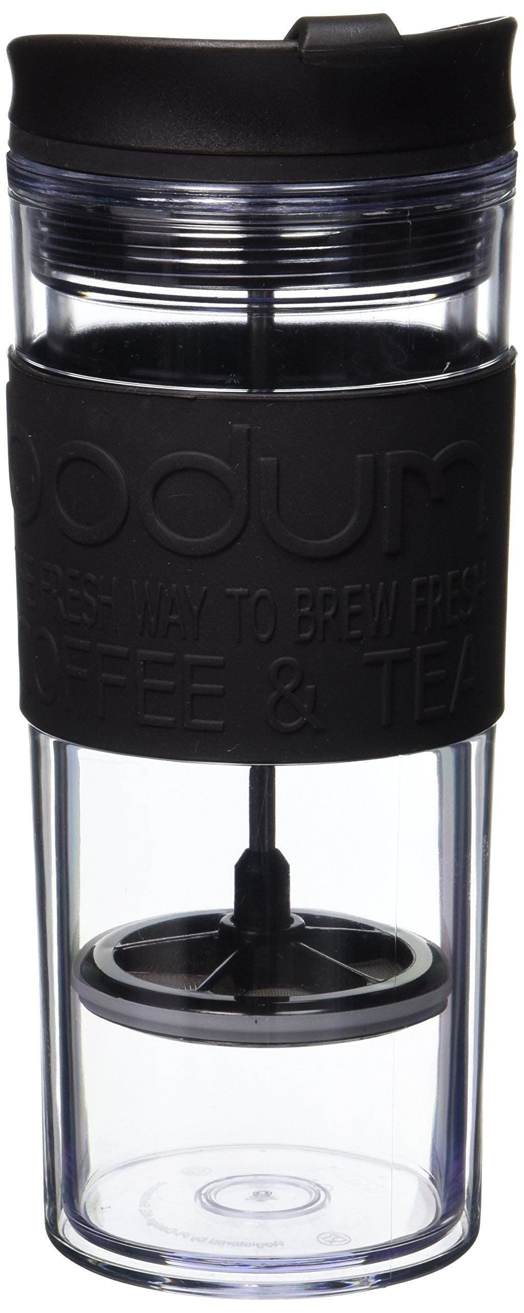 Bodum Bistro Double Wall Insulated Travel Press, 1 Count (Pack of 1), Black