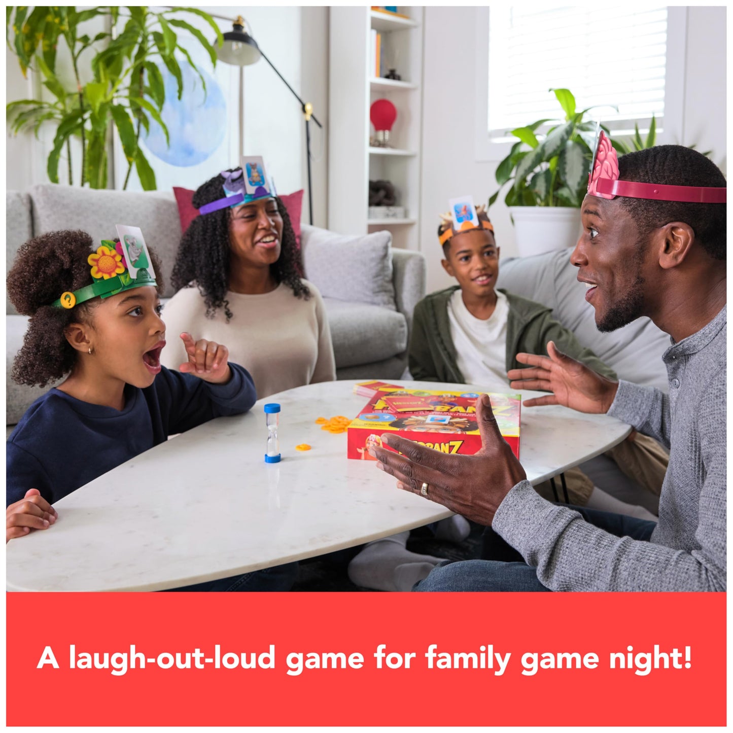 Spin Master Games, Hedbanz 2023 Edition with New Cards, Picture Guessing Board Game, for Family & Kids, 2-6 Players, for Ages 6 & Up