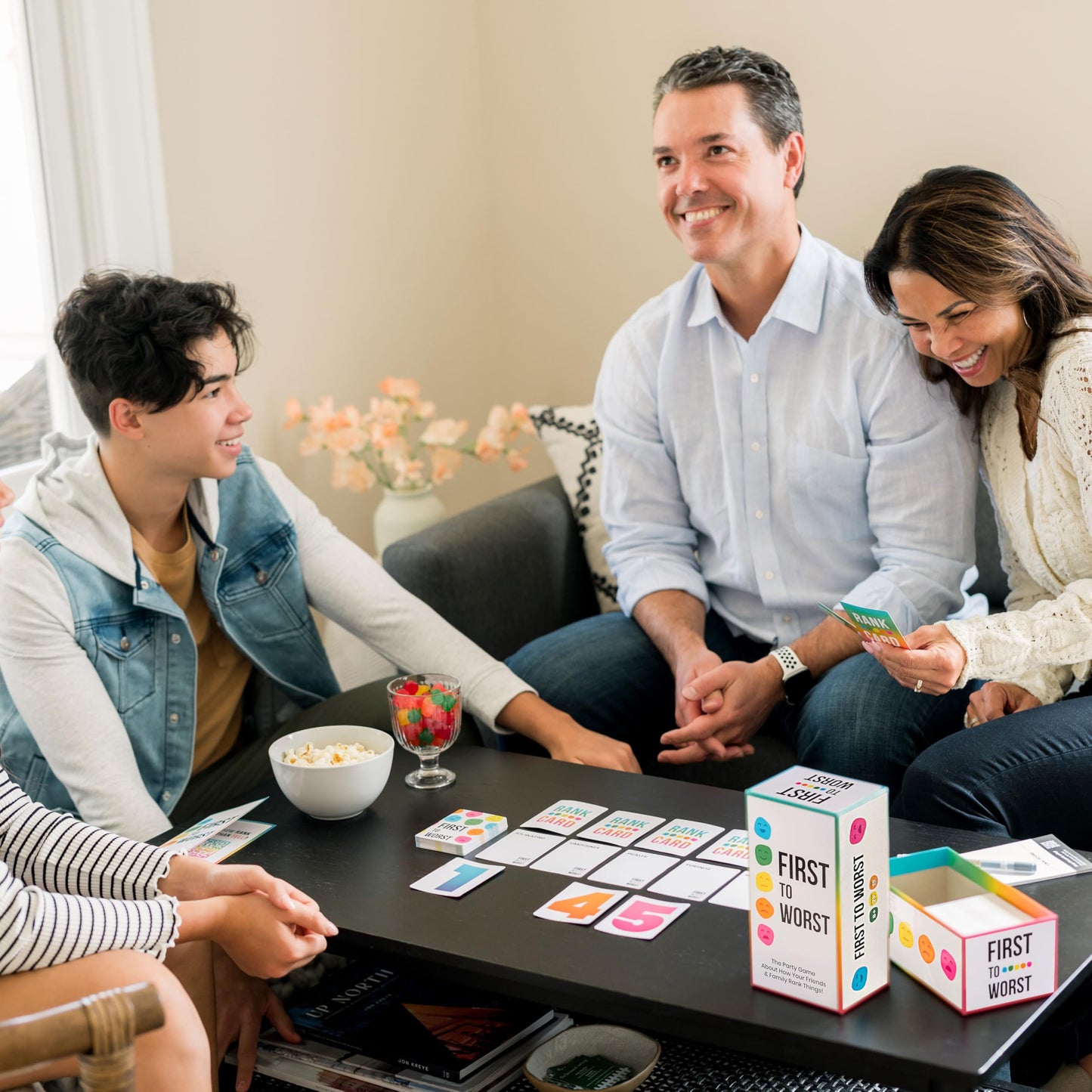 FIRST TO WORST Party Game - The Card Game About How Your Friends and Family Rank Things - for Kids, Tweens, Teens, College Students, Adults, Families, Groups and Fun Parties with Polarizing Priorities