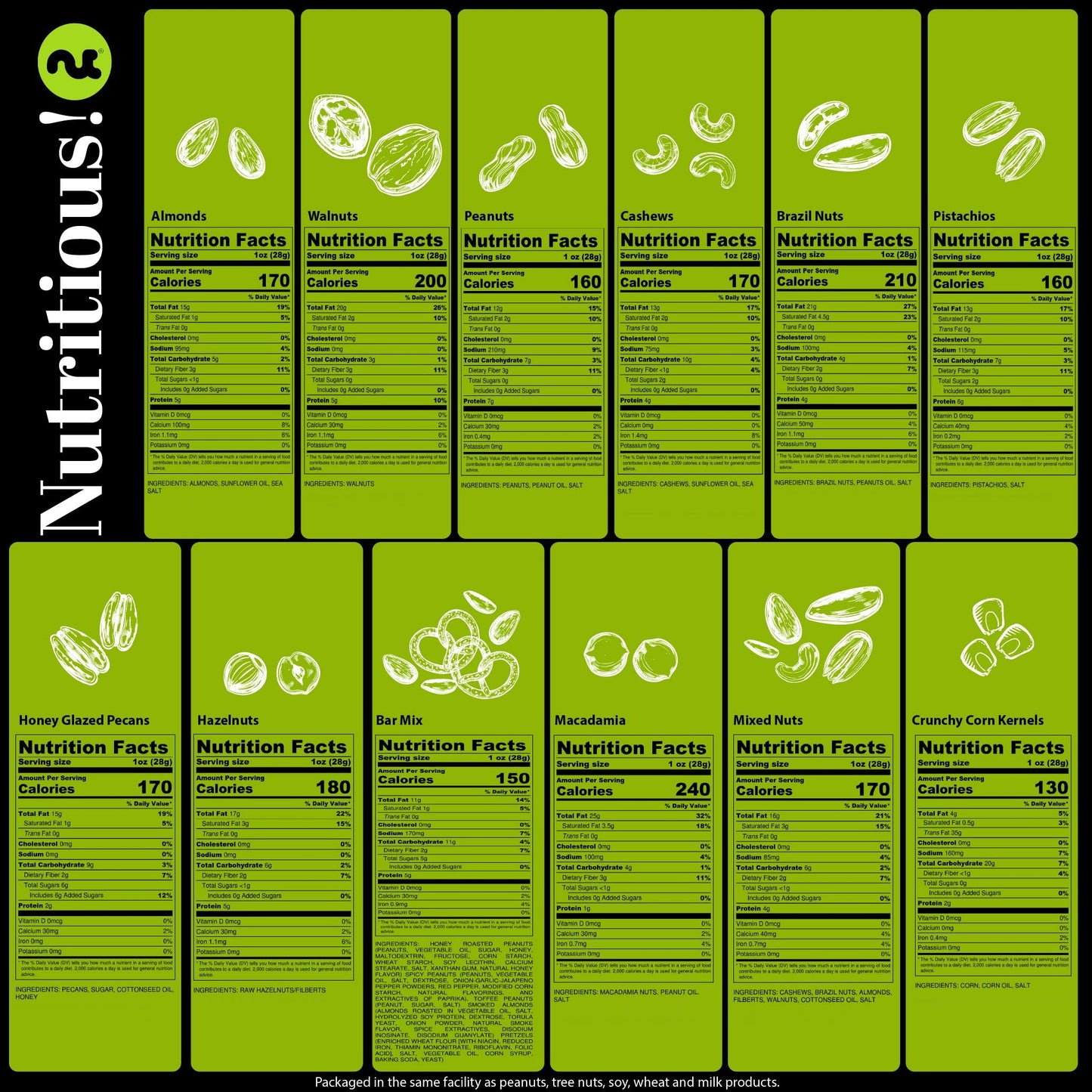 NUT CRAVINGS - Mixed Nuts Gift Basket in Reusable Wooden Tray + Heart Ribbon (12 Assortments) Food Arrangement, Healthy Snack Care Package, Food Assortments