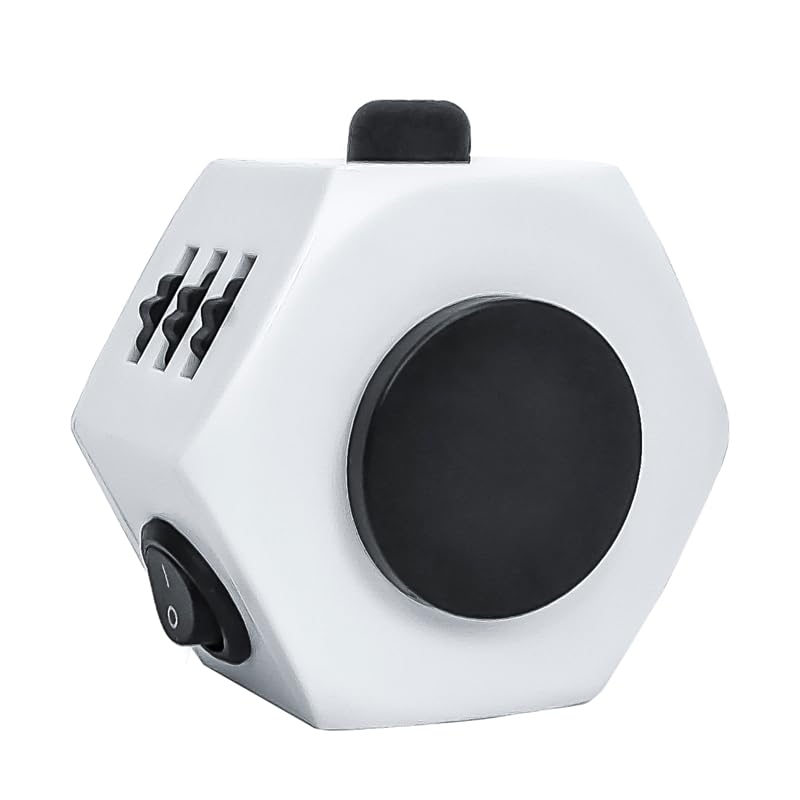 New Fidget Toy Cube 4 Pack Creative Rotating Cube and 12-Sided Mini Cube Relieves Stress and Anxiety Anti Depression Focus Travel Toy Cube For Children and Adults Stocking Christmas Idea Stuffer Gifts
