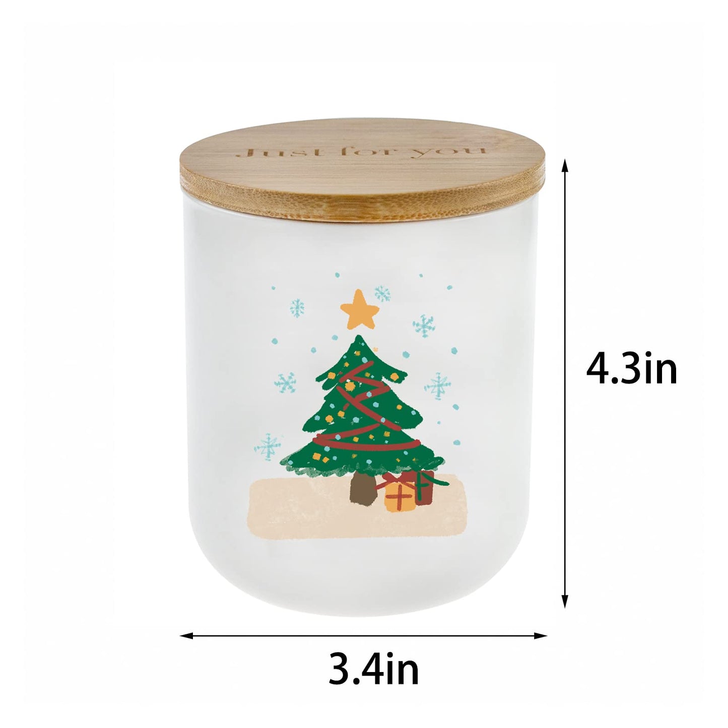 Lihome Christmas Candles - Christmas Gifts for Women Men, Candles for Home Scented, Handmade Ceramic Jar 11.5oz Natural Soy Wax(Christmas Vanilla Coconut)