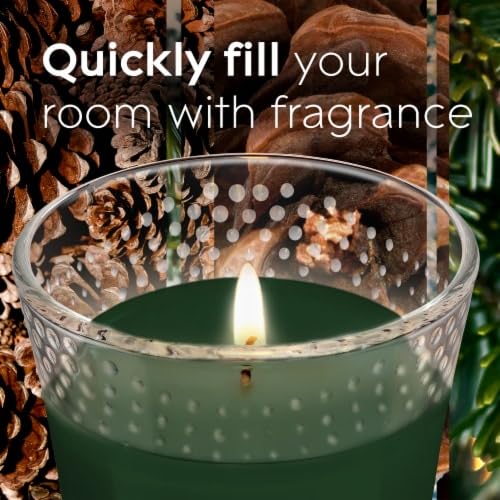 Holiday Christmas Scented Candles, 6 Assorted Seasonal Air Freshener Candle Jars, Fall Night, Pine Wonderland, Pumpkin Latte Scents, 3.4 Oz Each