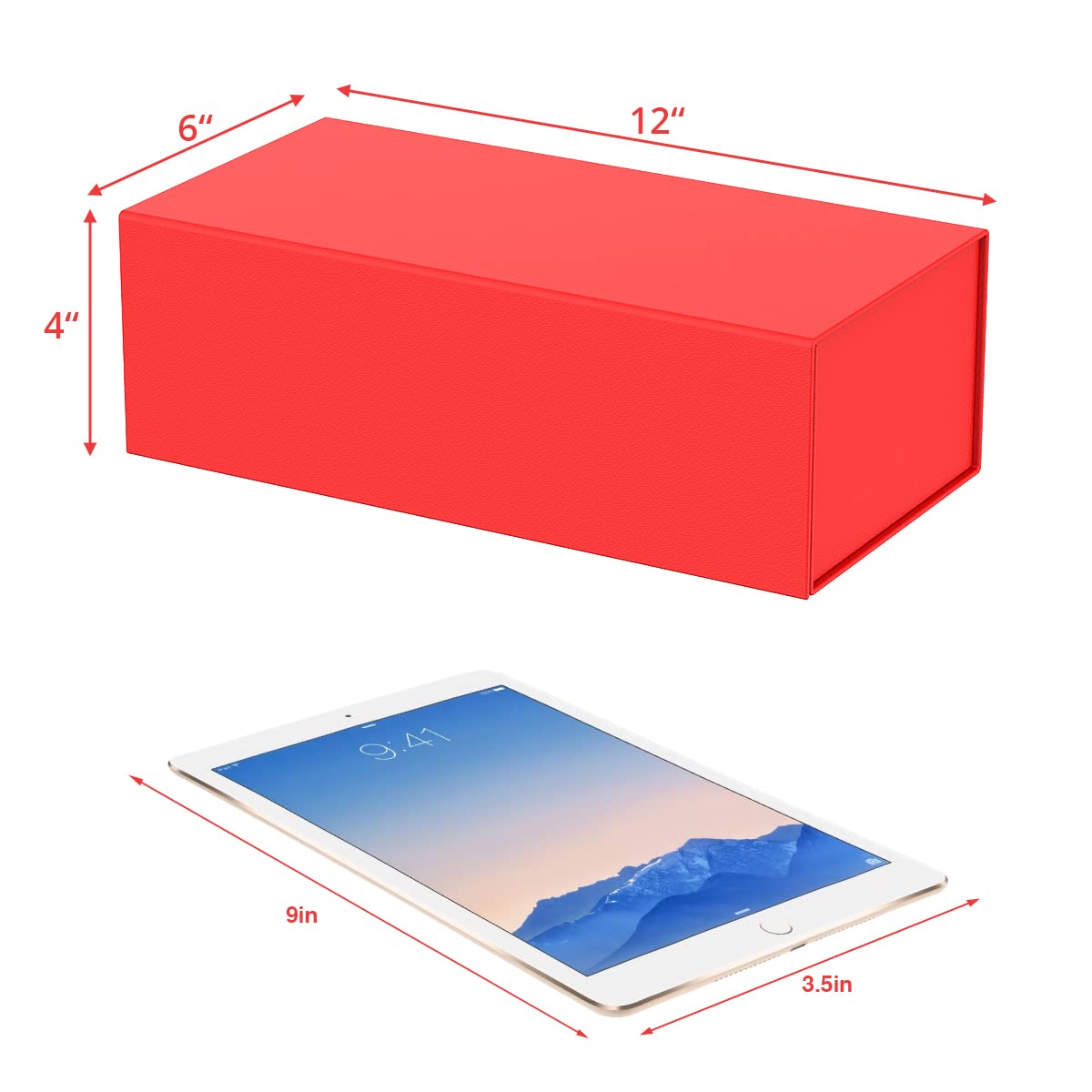MONDEPAC 6 Pack Gift Boxes with Magnetic Lid 12" X 6" X 4" for Presents,Luxury for Gift Packaging, Bridesmaid Gifts Boxes, Magnetic Gift Box for Gifts,Birthday Gift Boxes,Christmas Gift Boxes