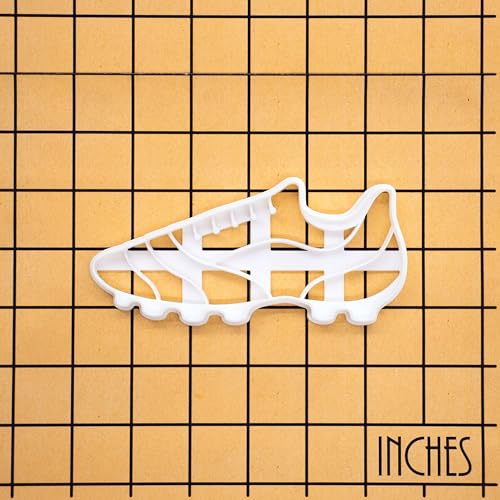 BAKERLOGY Soccer Shoe Cookie Cutter - Detailed Biscuit Cutter Design for Baking and Crafts, ideal on fondant, dough, clay