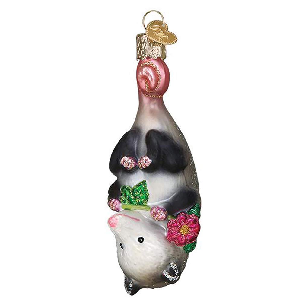 Old World Christmas Ornaments Blossom Opossum Glass Blown Ornaments for Christmas Tree