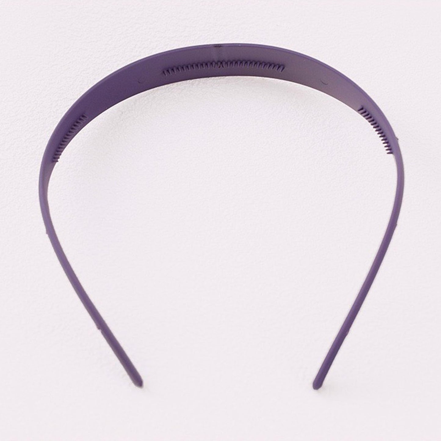 KOVOLITU 2 Pack Rhinstone Plastic Plain Headbands for Women, Headband Designed for Eyewear, Fashion Skinny Headbands with Teeth(Purple,Dark Blue)