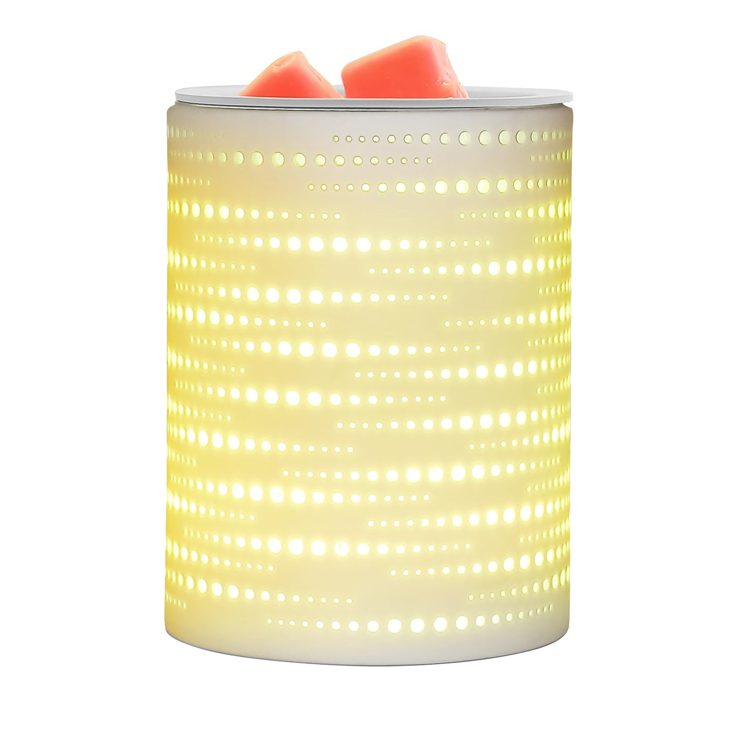 Enaroma Wax Melt Warmer Ceramic Oil Burner with Timer Electric Candle Wax Melter with Led Coloful Changing Silicone Removeable Tray for Home Office Bedroom