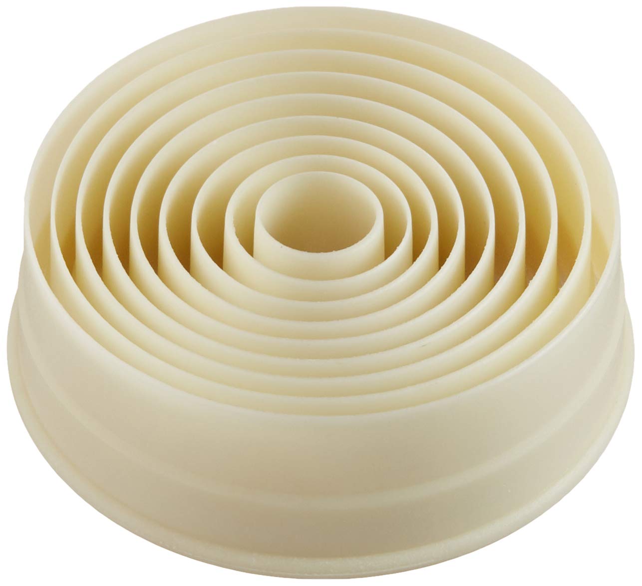 Mercer Culinary 9-Piece Round Plain Nylon Cutter Set,Off White