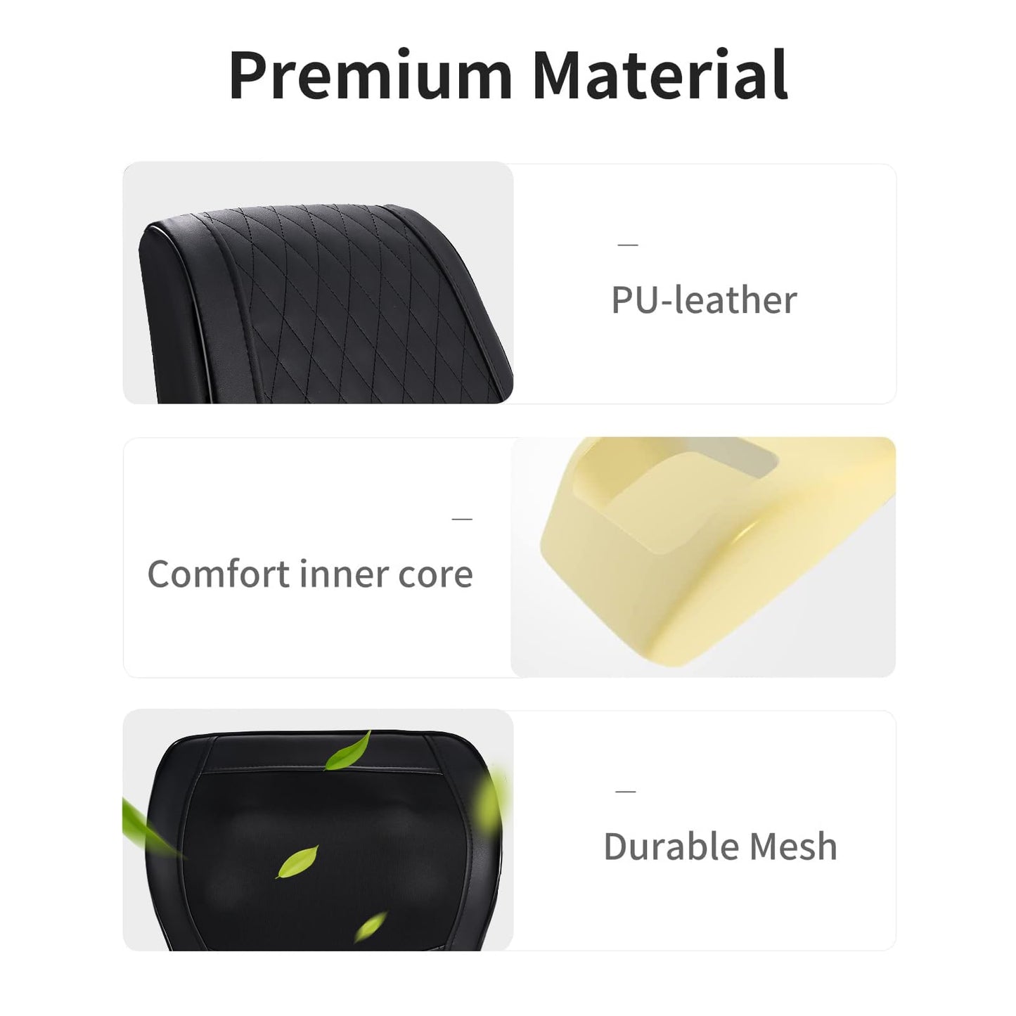 Boriwat Back Massager with Heat, 3D Kneading Massage Pillow for Back, Neck, Shoulder, Leg Pain Relief Deep Tissue, Gifts for Women Men Mom Dad