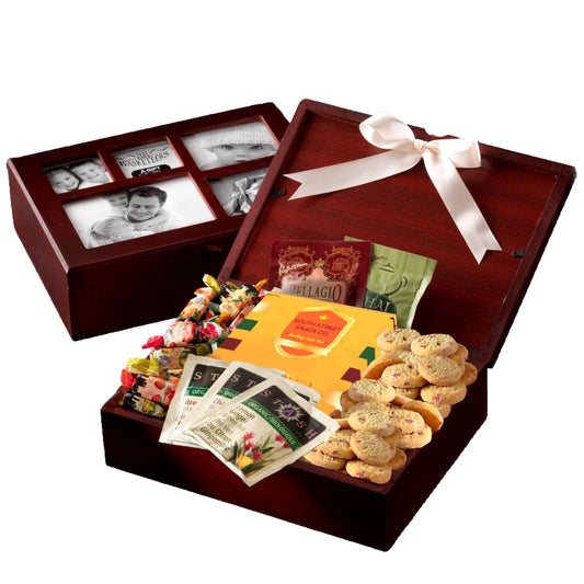 Broadway Basketeers Photo Gift Box Snack Assortment Baskets, Cookies & Sweets, Care Package Gifts for Families, Her, Him, Couples, Neighbors