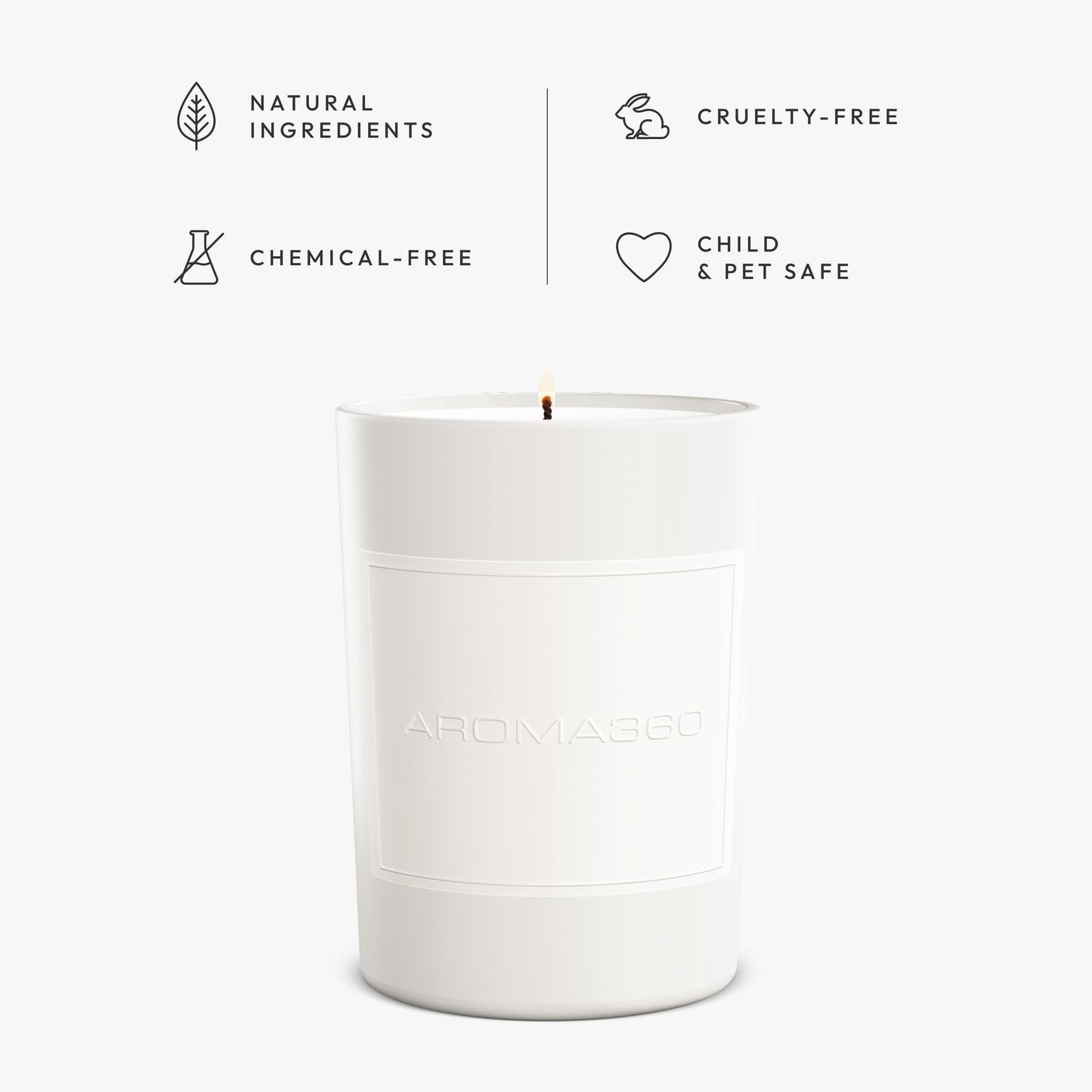 Aroma360 - My Way 11oz Candle - Luxury Scented Candles with Essential Oils - Lush Sandalwood, Warm Virginia Cedar & Iris - Aromatherapy - Soy Candles - 80hr Burn