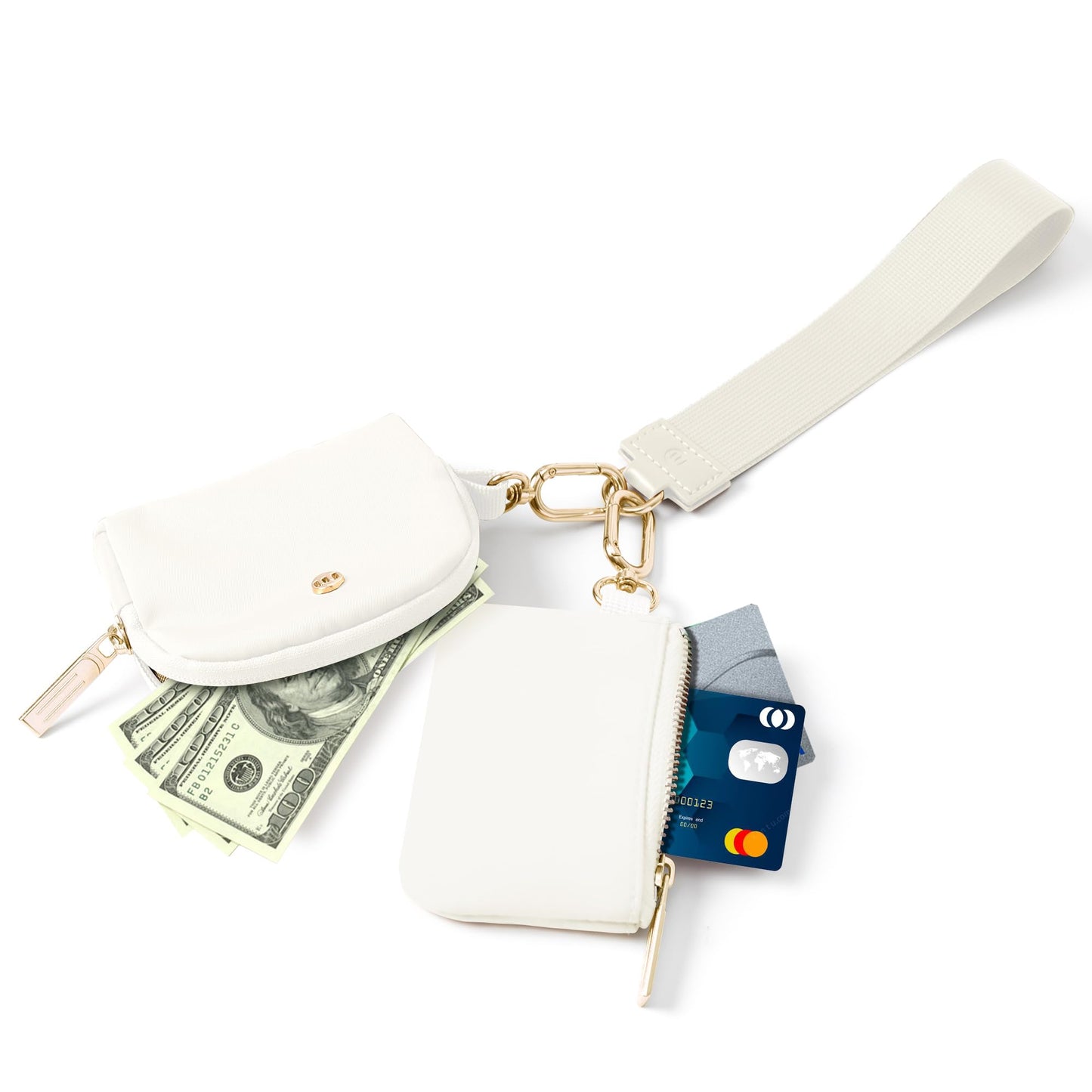 Mum's Memory Mini Zip Around Wristlet Wallet for Women Dual Pouch Wristlet Portable keychain wallet Coin Purse Mini Women Coin Pocket