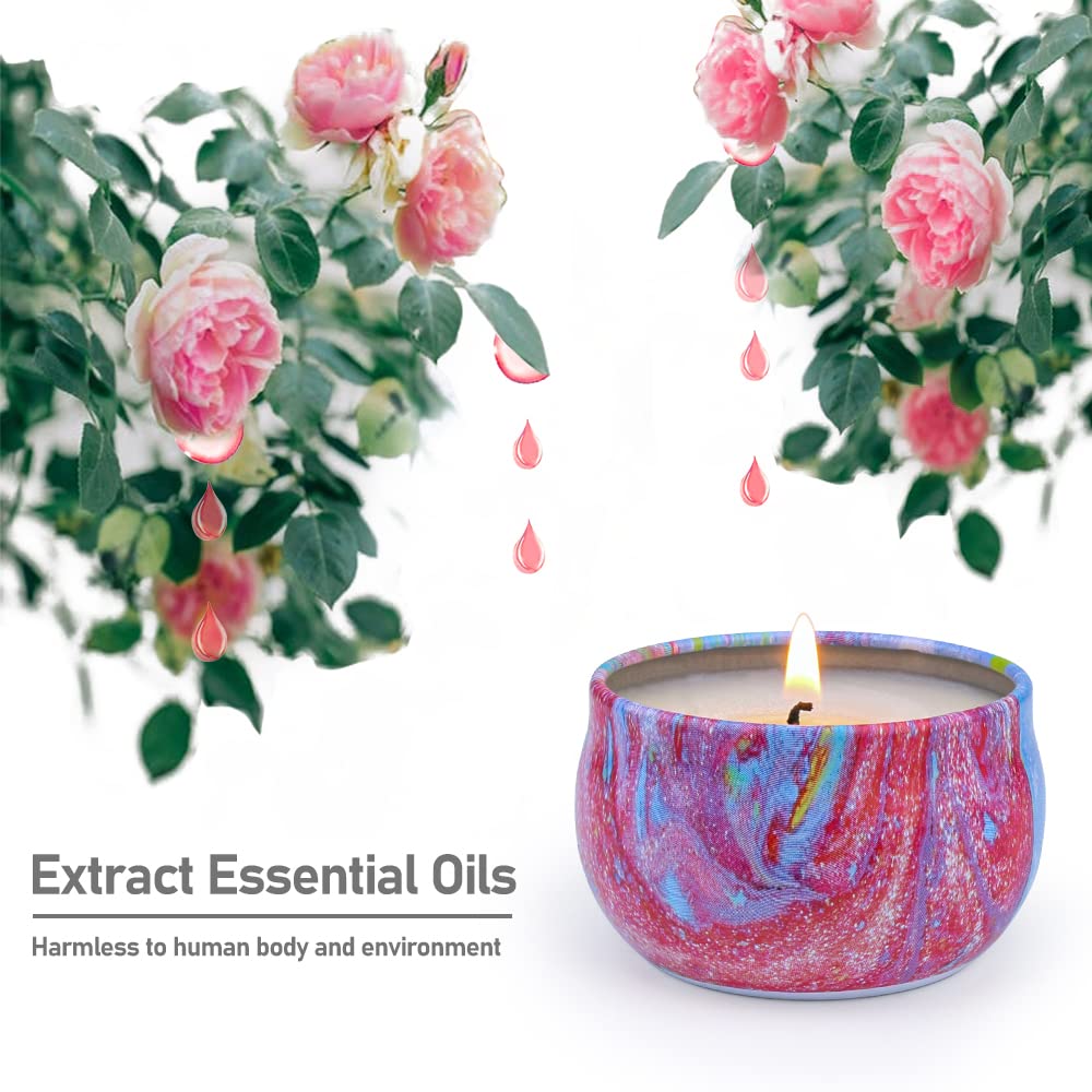 Scented Candles Gifts Set for Women, 9 Pack Aromatherapy Candles Pack Soy Wax with Essential Oil Include Lavender, Jasmine and Vanilla for Bridesmaid, Birthday, Valentine's, Mother's Day, Bath, Yoga