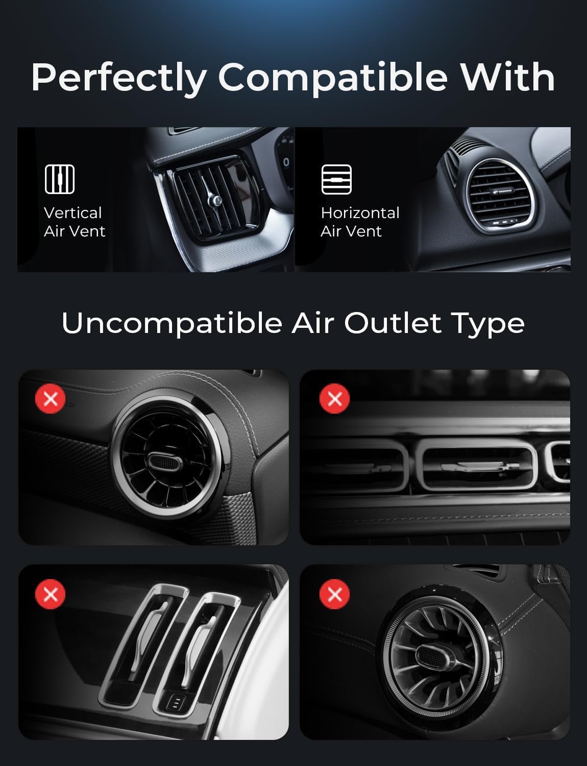 LISEN for 15W MagSafe Car Mount Charger,Magnetic Wireless Car Charger for iPhone 16 Pro Max Accessories,Magnetic Phone Holder for 17 iPhone 16e 15 14 13 12,Samsung ＆ Pixel with MagSafe,Gifts