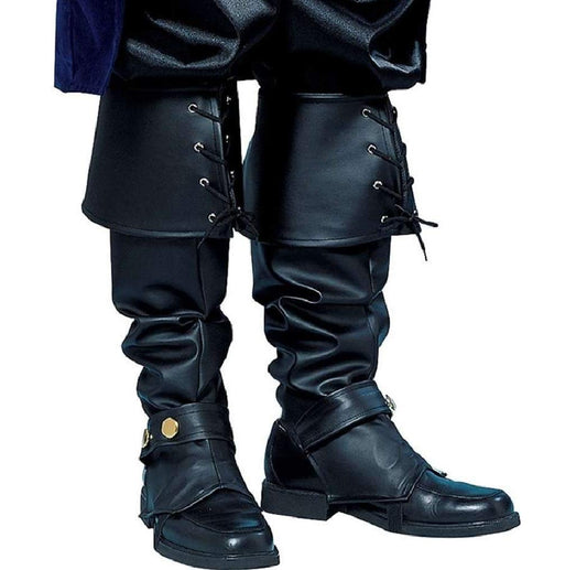 Forum Novelties Adult Pirate Boot Covers Costume Accessory, Black
