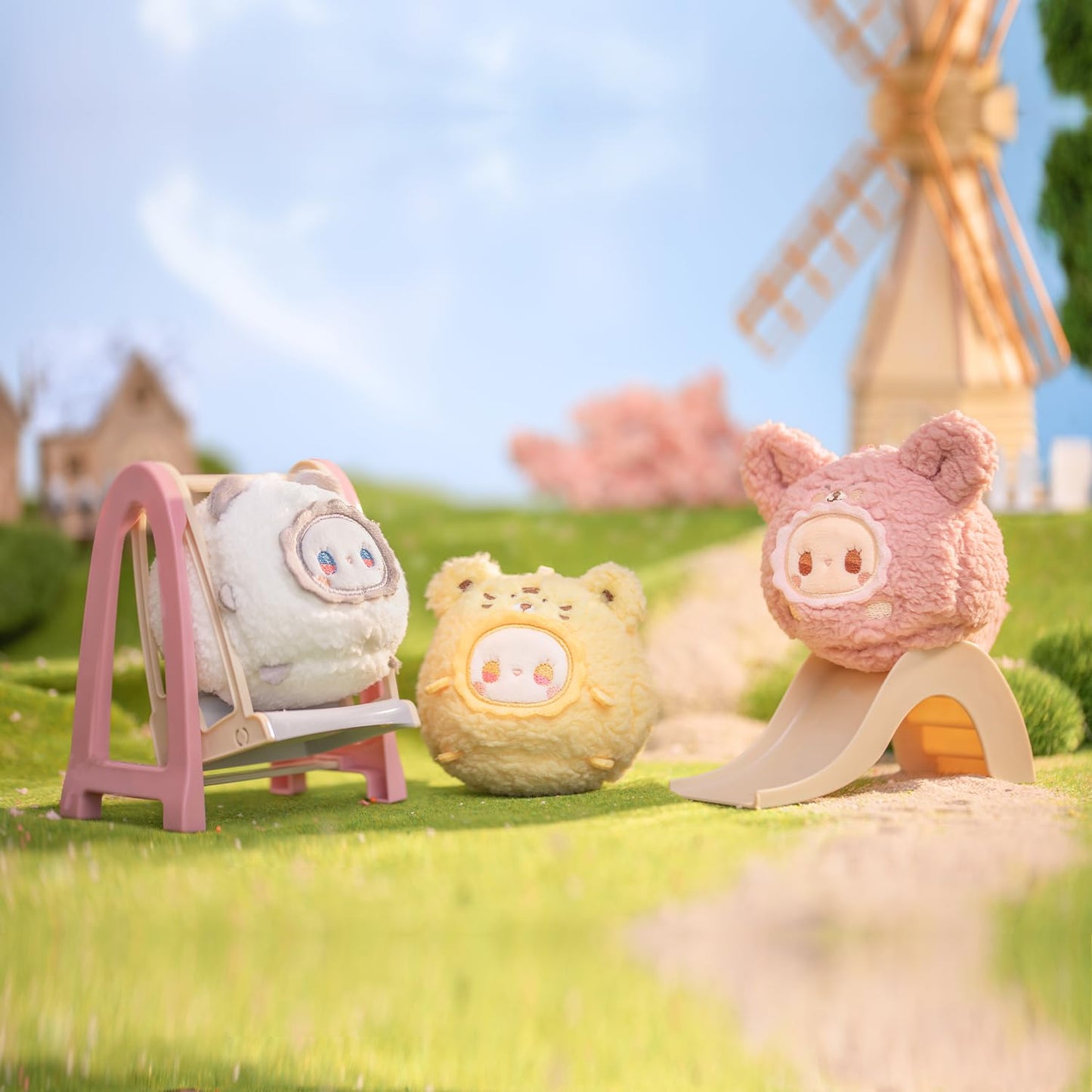 LUCKY EMMA RUA RUA Zoo Tuan Tuan Series Blind Box 6PCS Blind Bag Collection Toys Desktop Cute Blind Box Figures for Birthday Gifts