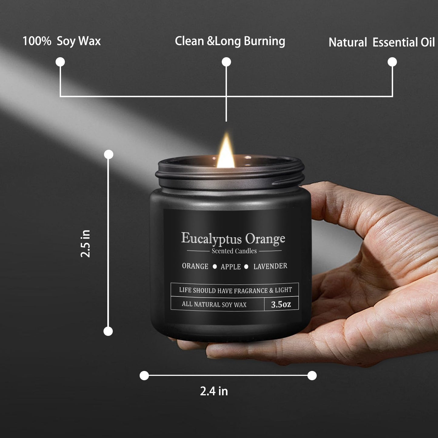 10 Pack Scented Candles Set Gifts for Men, Aromatherapy Candle Set Gift for Dad, Boyfriend, Birthday, Anniversary, Father's Day