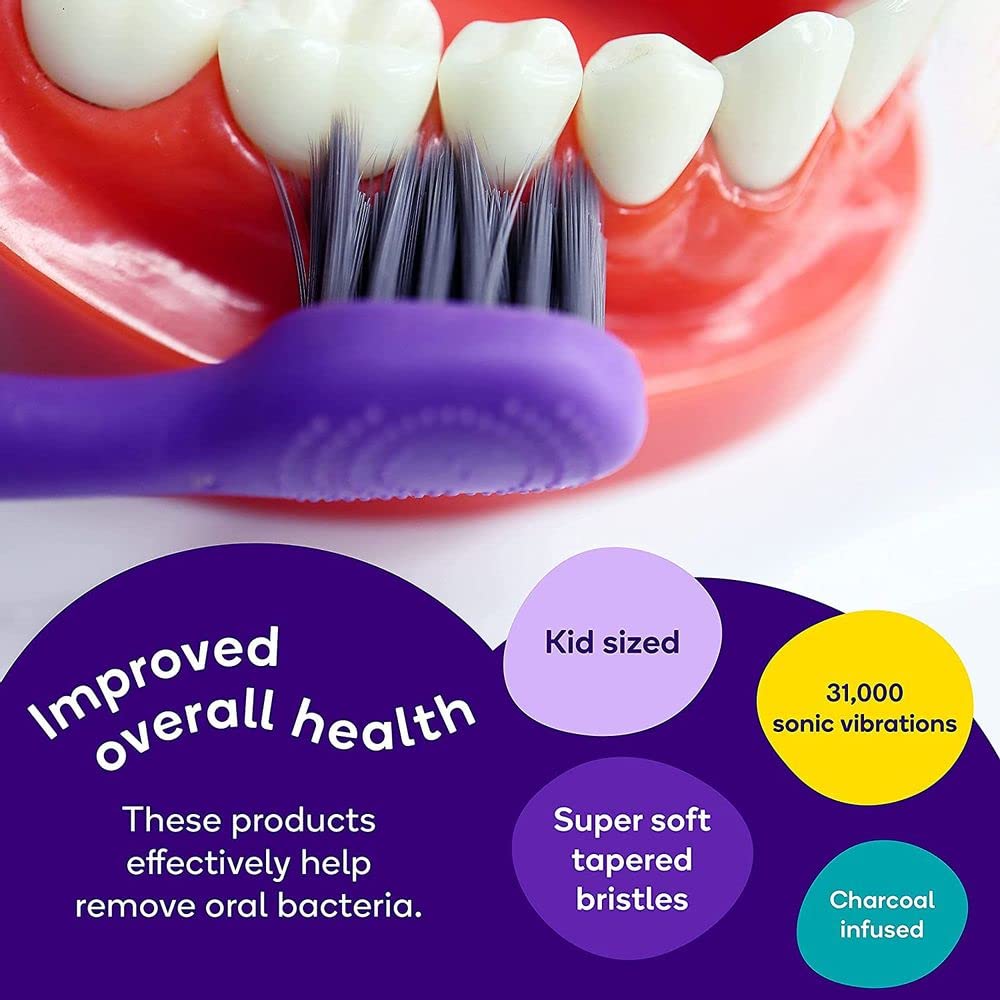 Burst Kids & Toddlers Electric Toothbrush (Pink) | Soft Bristles | Two Minute Timer | Rechargeable Battery | Easy-Grip Silicone Handle | 2 Modes for Healthy Smiles | Ages 3+