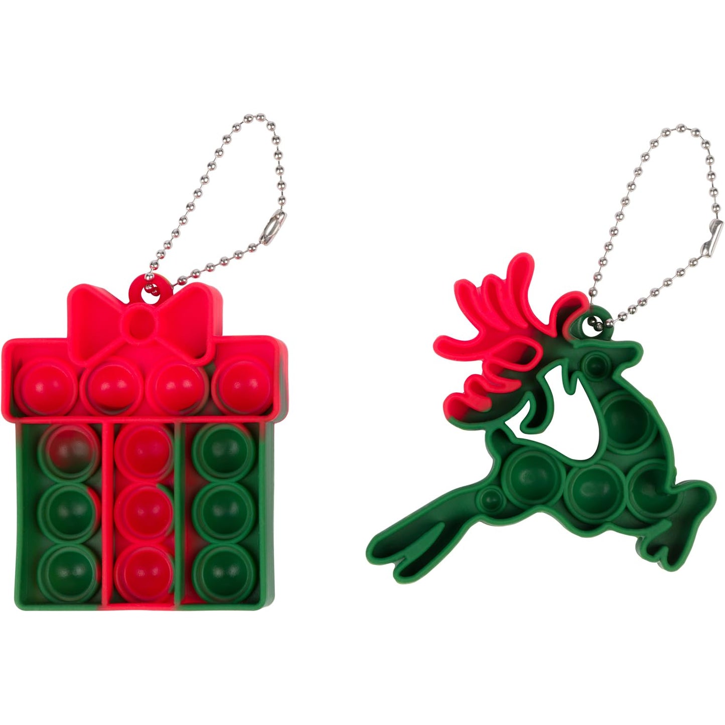 Christmas Pop Its Gift Pack for Students, Bulk Holiday Toys, Goody Bag Stuffers, Office Party Favors