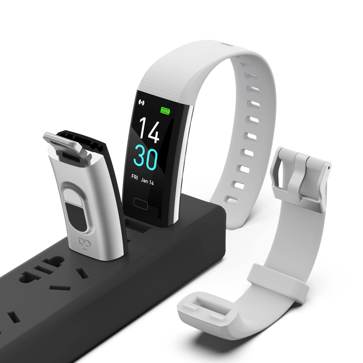 ENGERWALL Fitness Tracker with Step/Distance/Calories Counter, Activity Tracker with Heart Rate Monitor, Slim Style Watch IP68 Waterproof, Sleep Monitor Tracker, Pedometer Watch for Women Men Kids