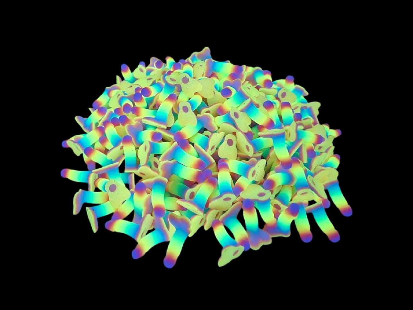 Glow in The Dark Bag of Dicks - Tiny Penis Dick Micros Bulk for Party Favors, Bachelorette Gag Gift, Funny Prank Joke, Risque Novelty Items (Pack of 50)