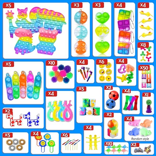 1000pcs Party Favors Goodie Bags for Kids, Fidget Toys Pack, Stocking Pinata Stuffers, Birthday Gifts, Classroom Prize, Treasure Box, Carnival Prizes, Easter Eggs Fillers