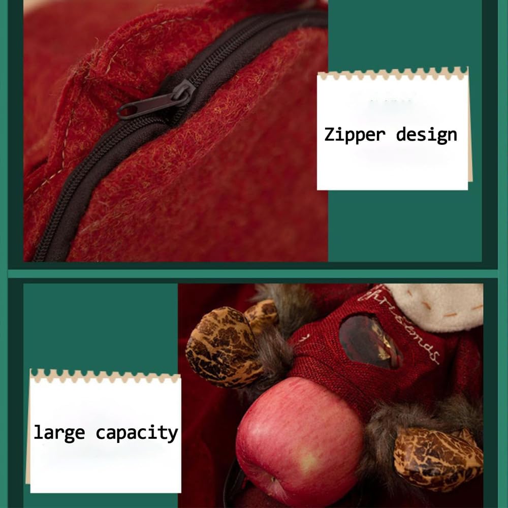 EZGHAR 2025 New Christmas Gift Bags Zipper Design, Christmas Gift Doll Bags, Small Fabric Gift Bags, Reusable christmas Bags with Santa Snowman Style for Presents Candy Fruit and Festival (3pcs)