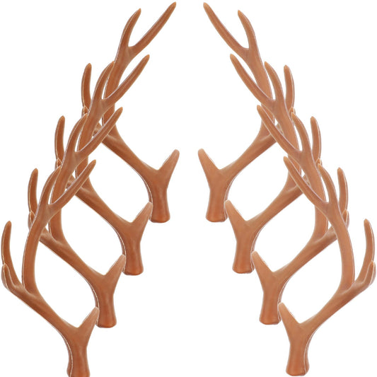 SAFIGLE Headband, 4 Pair Plastic Deer Antlers DIY Imitation Reindeer Antlers Headband for Cosplay, Christmas, Party Decorations, Unisex, Hand Wash Only