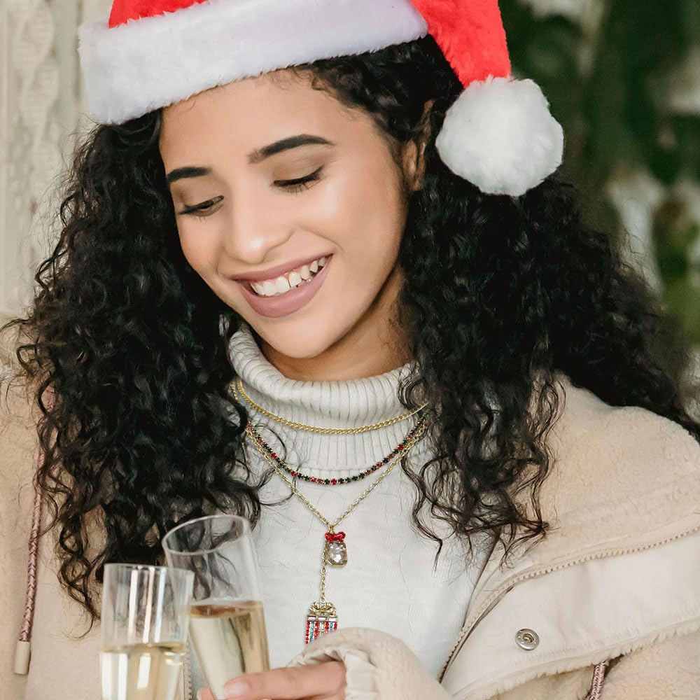 Madison Tyler Christmas Jewelry Sets for Women | Christmas Gift Layering Pendant Charm Necklaces | Cute Xmas Dangle Earring | Holiday Jewelry Gift