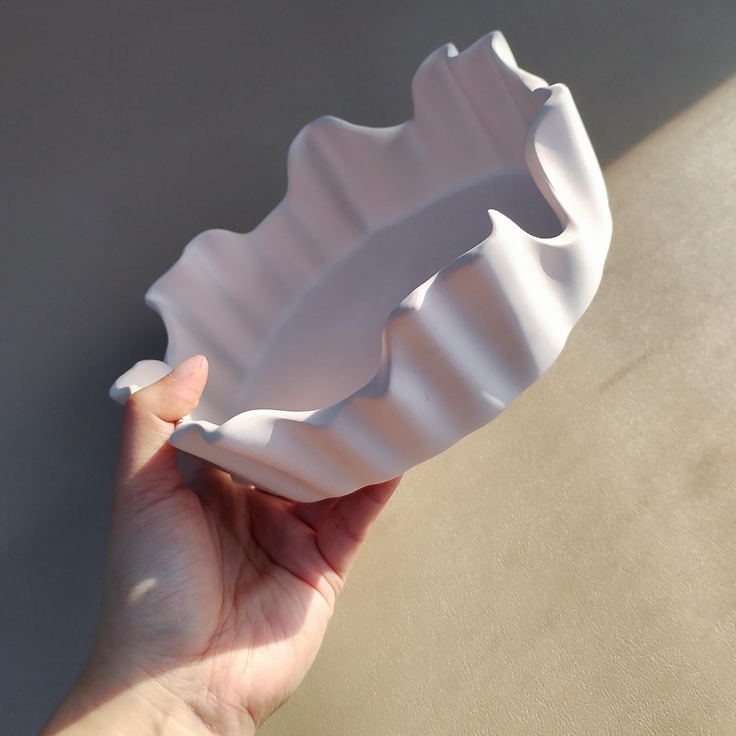 Wehous Large Irregular Bowl Silicone Mold, Unique Storage Epoxy Resin Concrete Molds, Big Candle Holder Tray Container Jewelry Holder Succulent Pot Makeup Organizer Casting Mold Art Craft Ornament