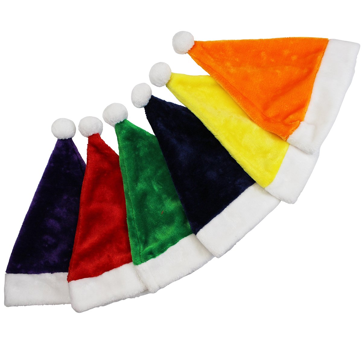 Tigerdoe Dwarf Hats – Gnome Hats – Storybook Character Costumes - Elf Accessories - Santa Hat - Christmas Holiday - Novelty 2 Pack (6 Pack Colorful Santa Hat)