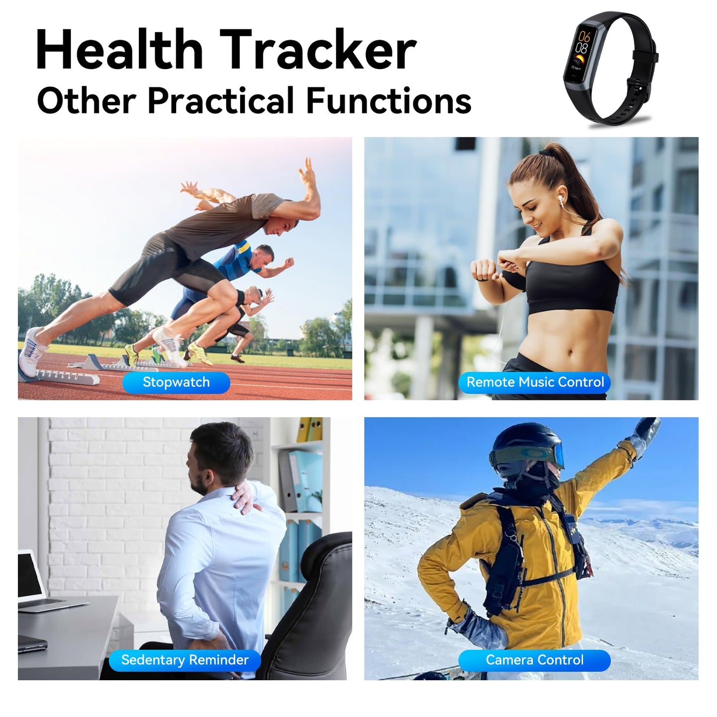 APPBYER Fitness Tracker,Step Tracker,Activity Trackers with 24/7 Heart Rate,Blood Oxygen Blood Pressure Sleep Monitor,5 ATM Waterproof,Step Calorie Counter Pedometer Health Smart Watch for Women Men