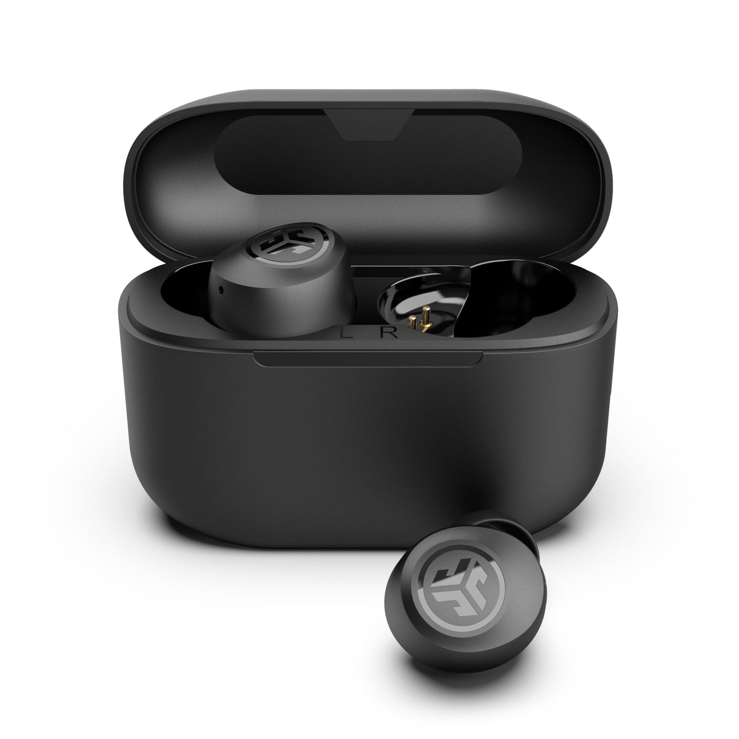 JLab Go Air Pop+ True Wireless Earbuds, in Ear Headphones, Bluetooth Earphones, 35H Playtime Ear Buds, Bluetooth Earbuds with Microphone, USB-C Charging Case, Dual Connect, EQ3 Sound, Black