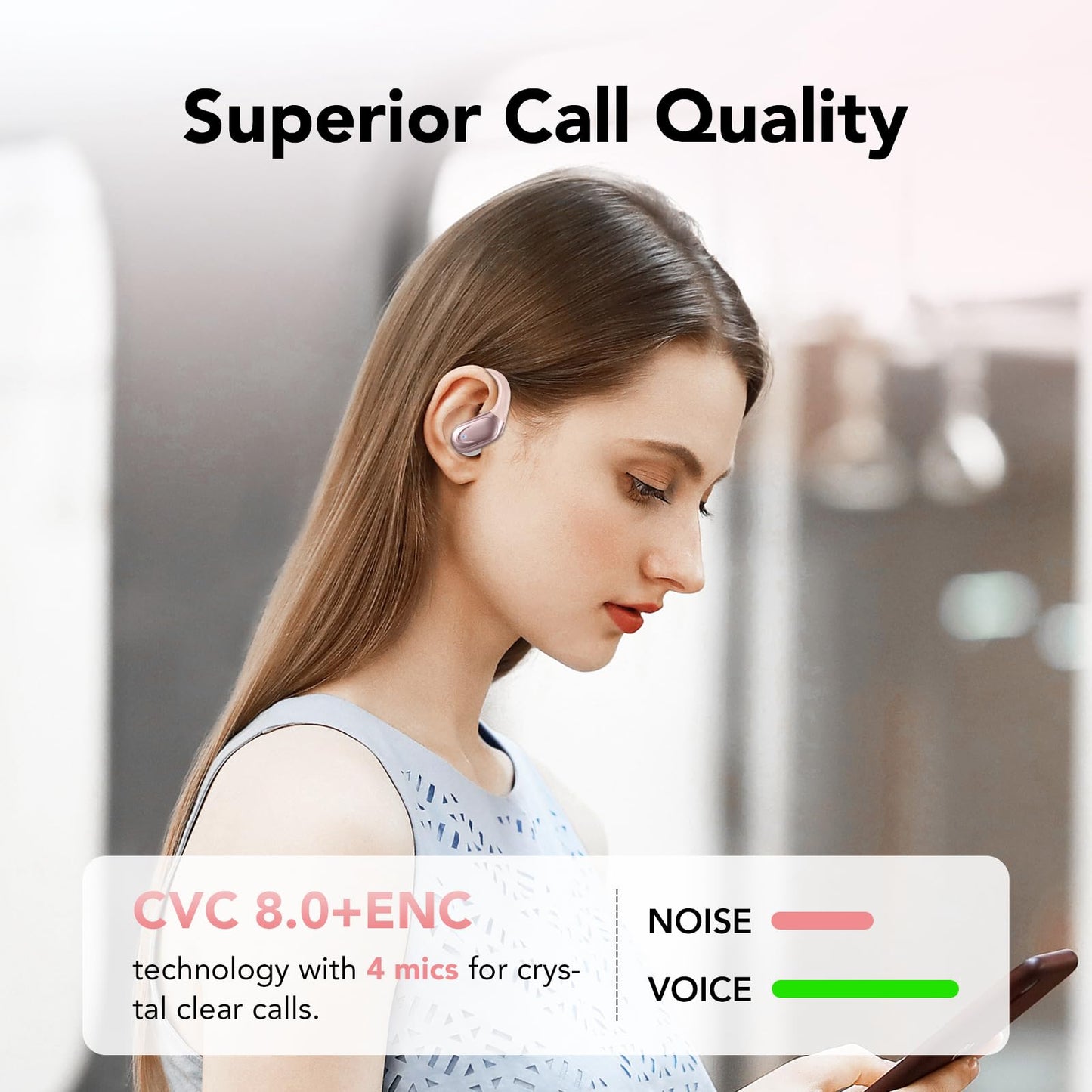 Ear buds Wireless Earbuds Bluetooth 5.3 Headphones 60hrs Playtime with Digital Display Sports Wireless Headphones with Earhook Deep Bass IPX7 Waterproof Over-Ear Earbuds for Android iOS Workout Rose