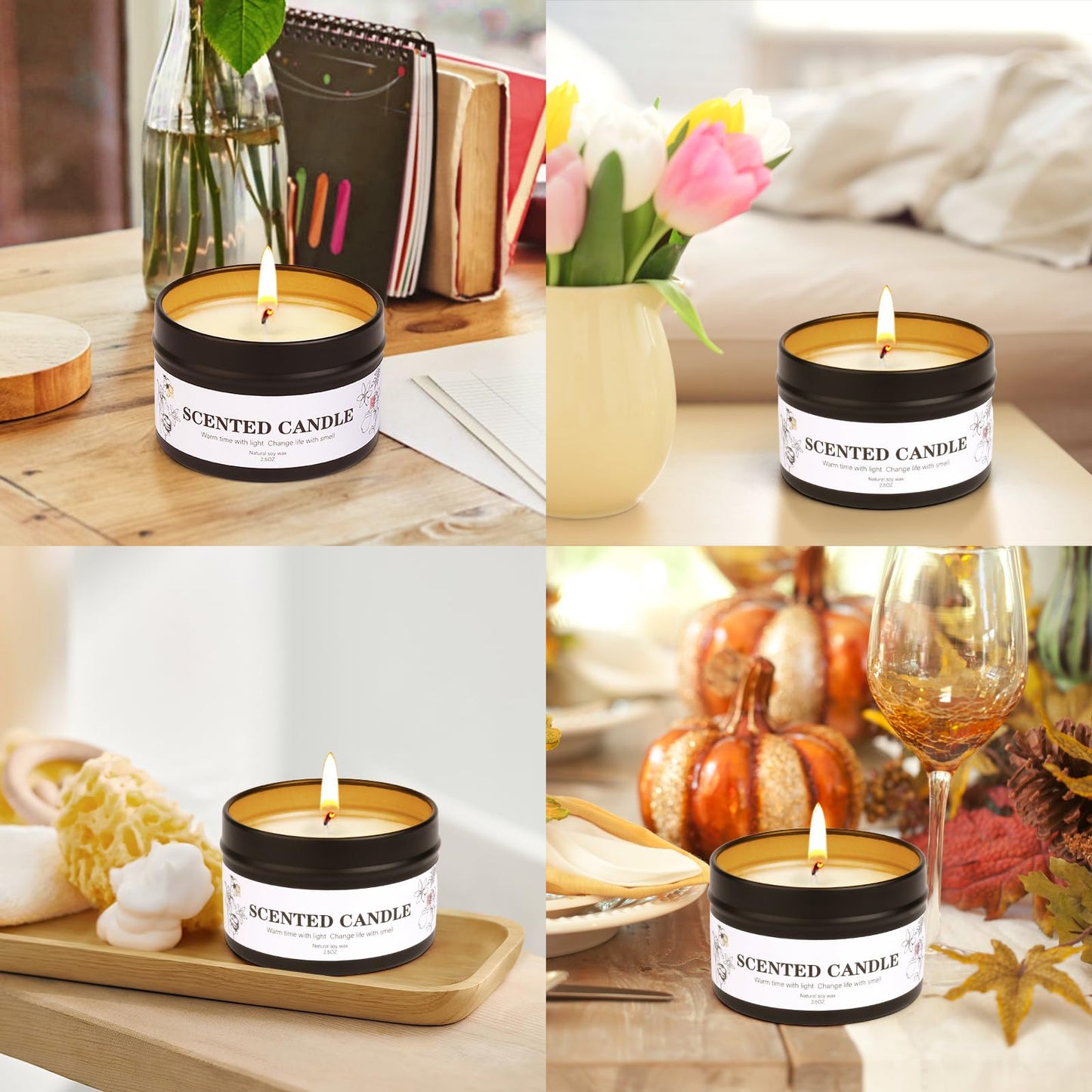 9 Pack Scented Candles Gift for Women and Men, Aromatherapy Candle Set for Home Scented, Small Candle Gift Set Basket for Boyfriend dad him Friend boss Mother Birthday Christmas Thanksgiving