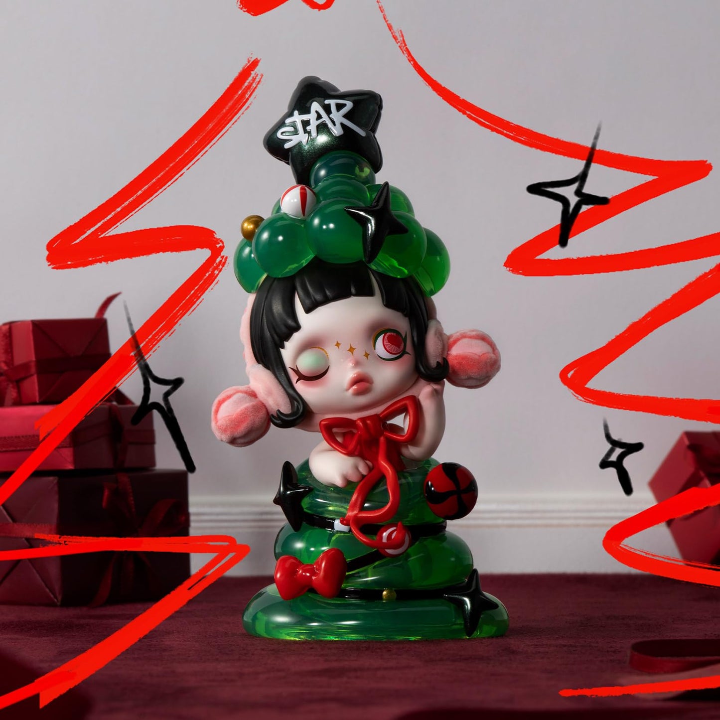 POP MART SKULLPANDA Wishing Time Series Blind Box Figures, Random Design Action Figures, Collectible Toys, Home Decorations, Holiday Birthday Gifts, Single Box