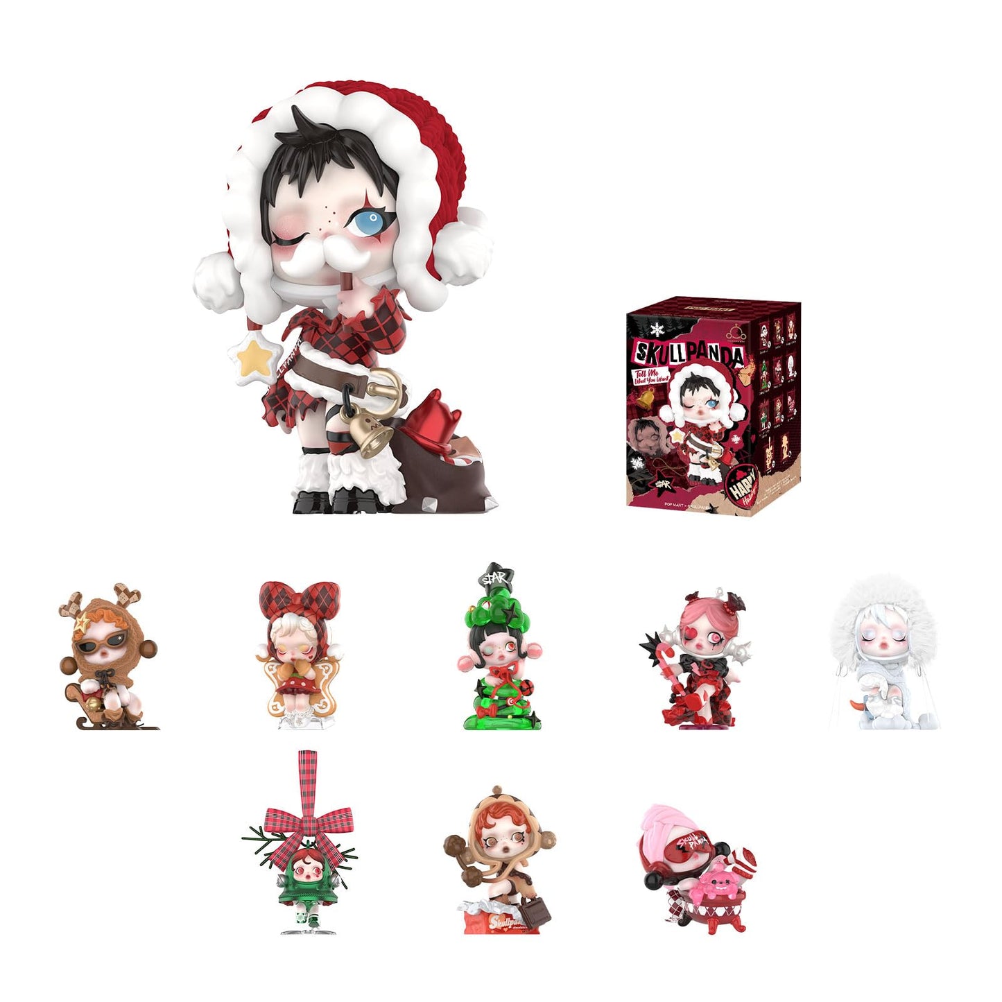 POP MART SKULLPANDA Wishing Time Series Blind Box Figures, Random Design Action Figures, Collectible Toys, Home Decorations, Holiday Birthday Gifts, Single Box