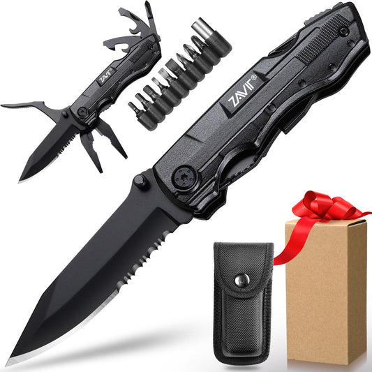 Gifts for Men Him Dad Husband, Multitool Knife, Mens Gifts for Christmas, Stocking Stuffers, Birthday Gift Ideas, Gadgets Gift for Men Unique, Camping, Hunting