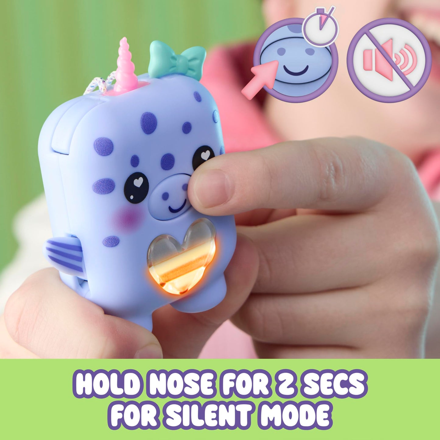 NANO-MALS Blubby The Narwhal, Electronic Pet Narwhal Toy, 70+ Responses, Interactive Fidget Toys for Girls & Boys Ages 5+