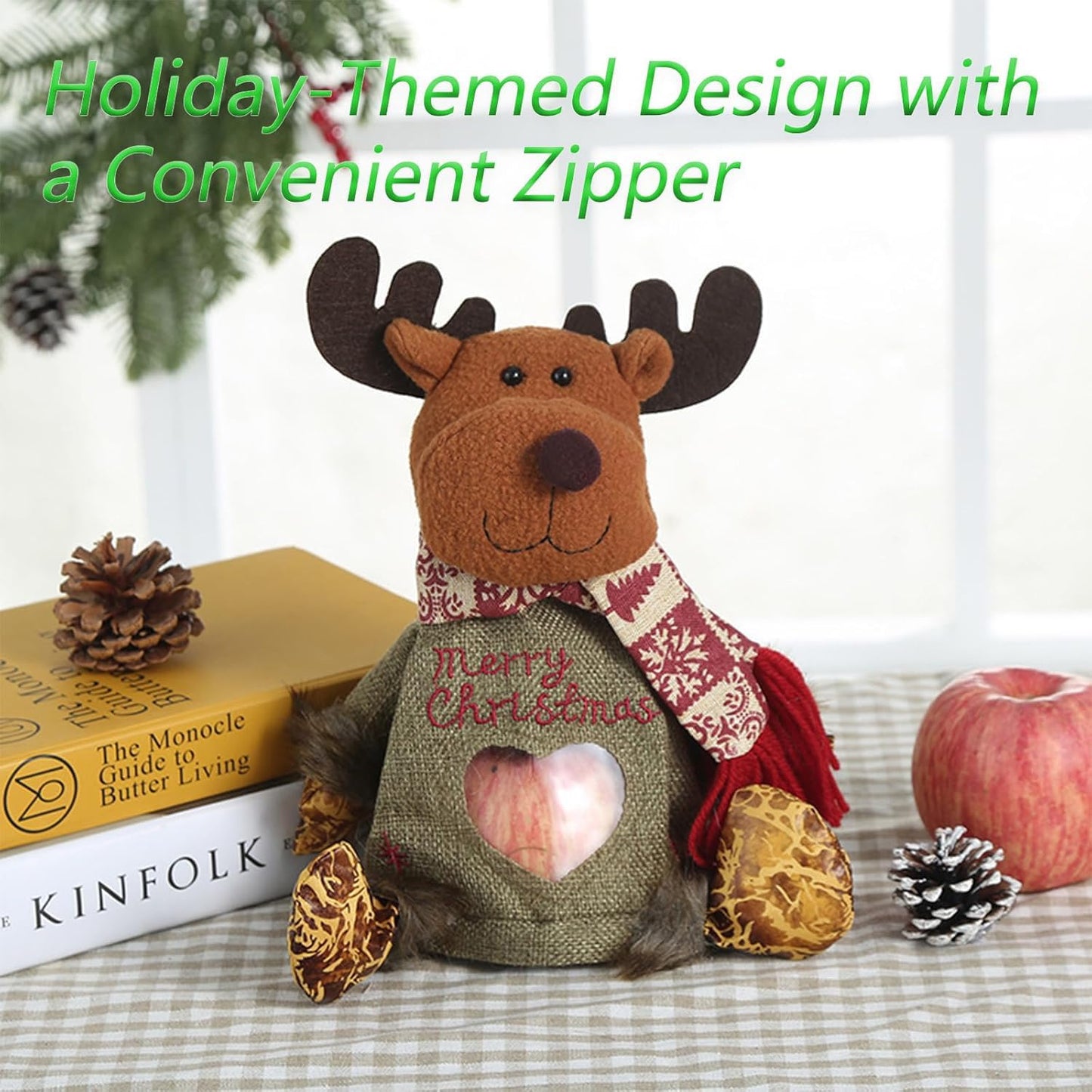 Christmas Gift Bags Zipper Design, Christmas Zipper Gift Bags, Fabric Christmass Gift Candy Bags For Party And Festival (Mix)