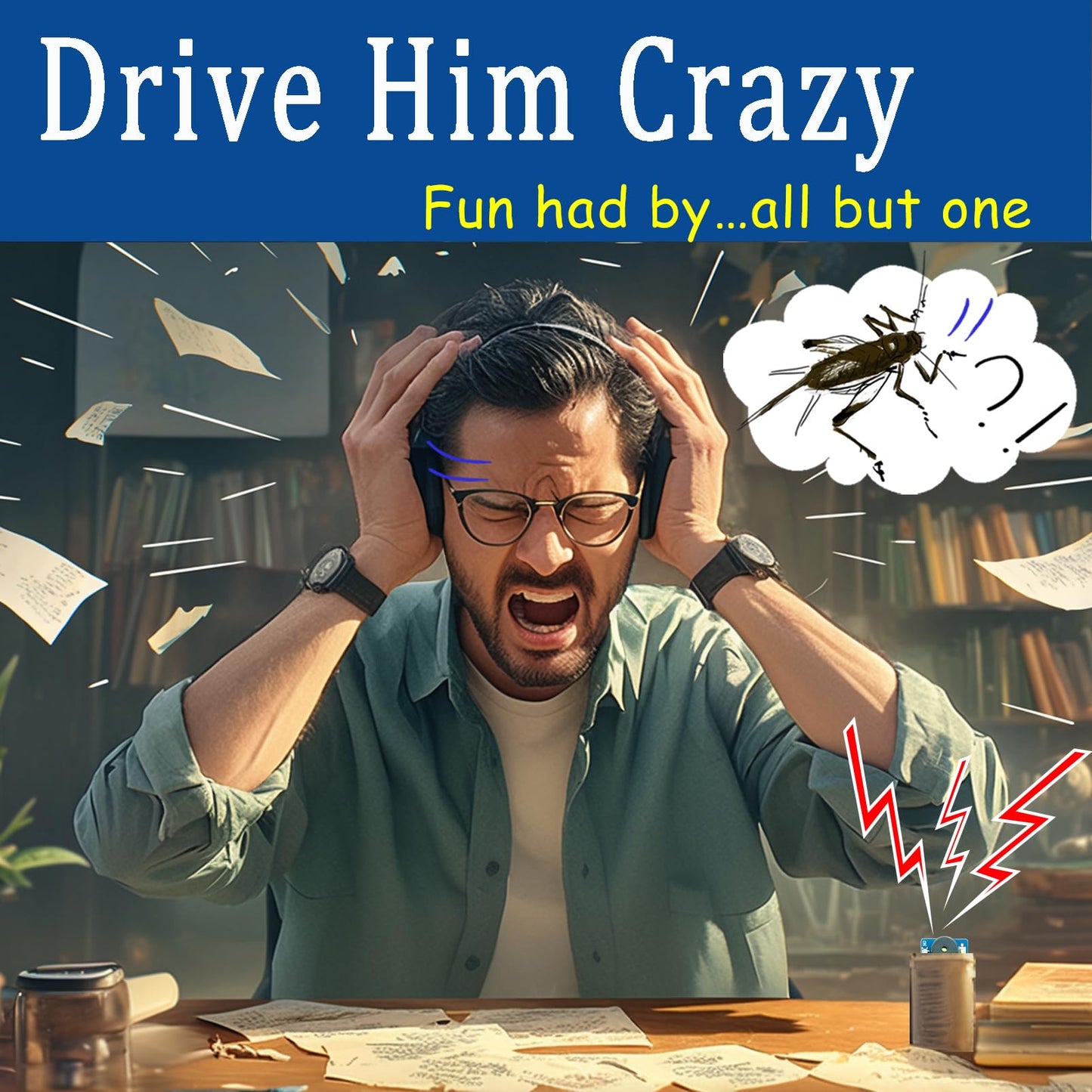 NewNoiseWar-Cricket Noise Maker Prank (6 Pcs), Hidden Pranks Beeping Several Months, Funny Office Pranks for Adults