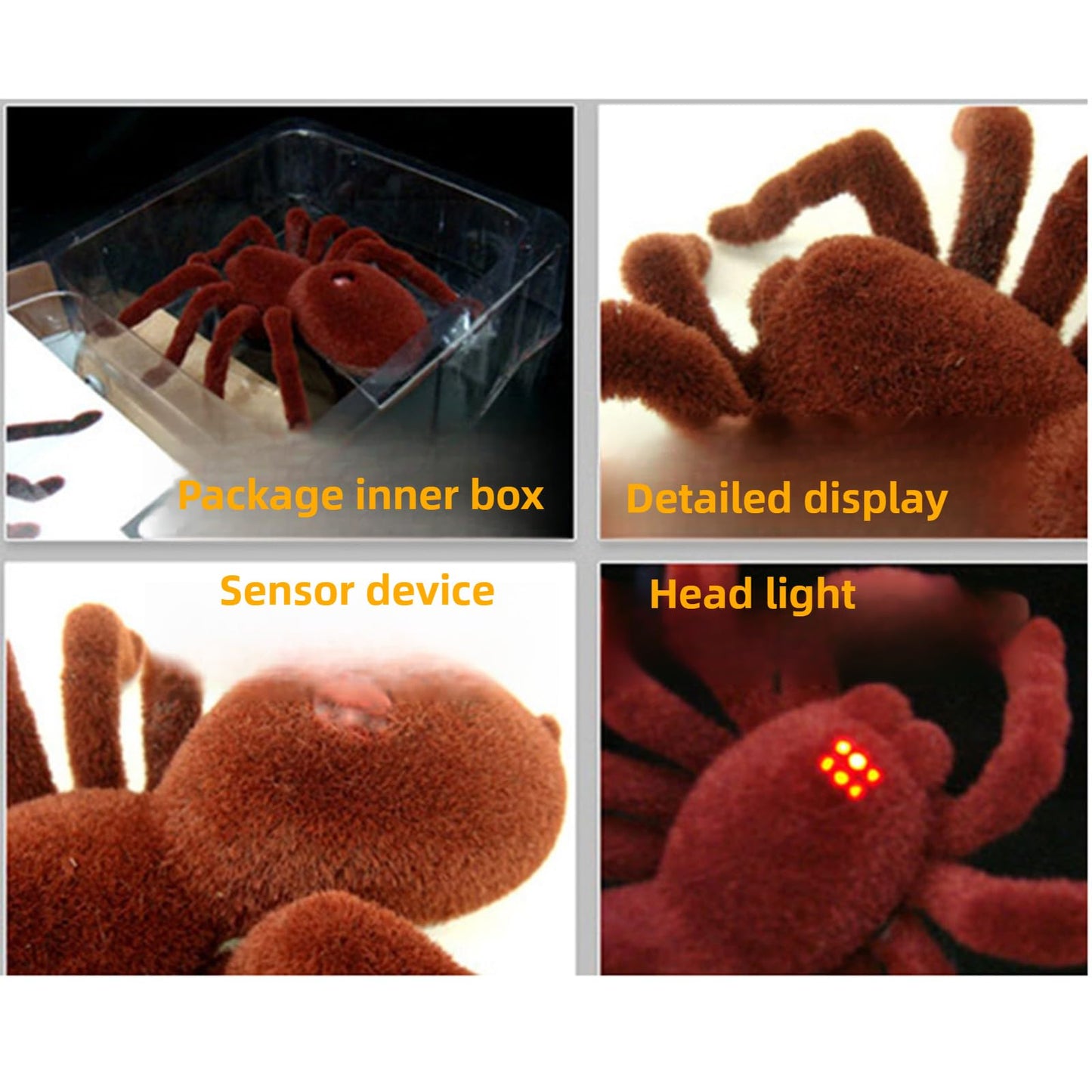 Realistic Spider Remote Control Model Toy Horror Simulation Infrared Remote Control Car Children Prank Gift