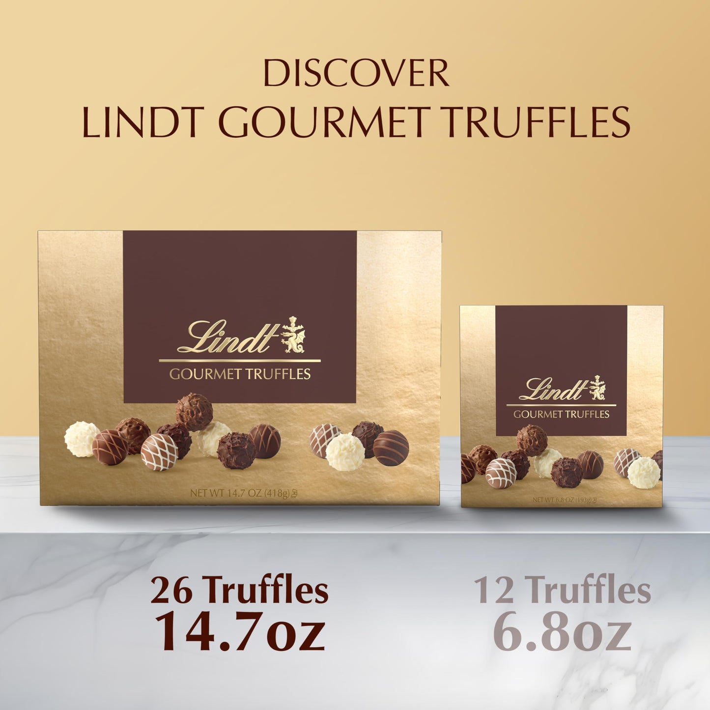 Lindt Gourmet Chocolate Truffles Gift Box, Assorted Chocolate Candy for Mother's Day Gifts, 26 Count, 14.7 oz. Box
