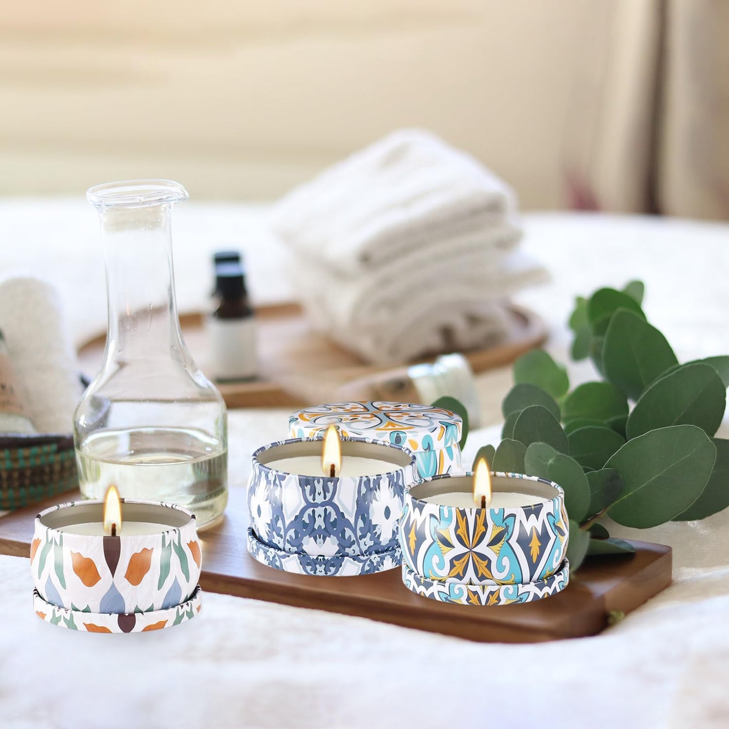 Wfmolcand 16 Pack Small Scented Candles Set-2.5 oz Aromatherapy Candle 100% Natural Soy Wax-Portable Travel Tin Candle for Woman Home Décor Birthdays Meditation