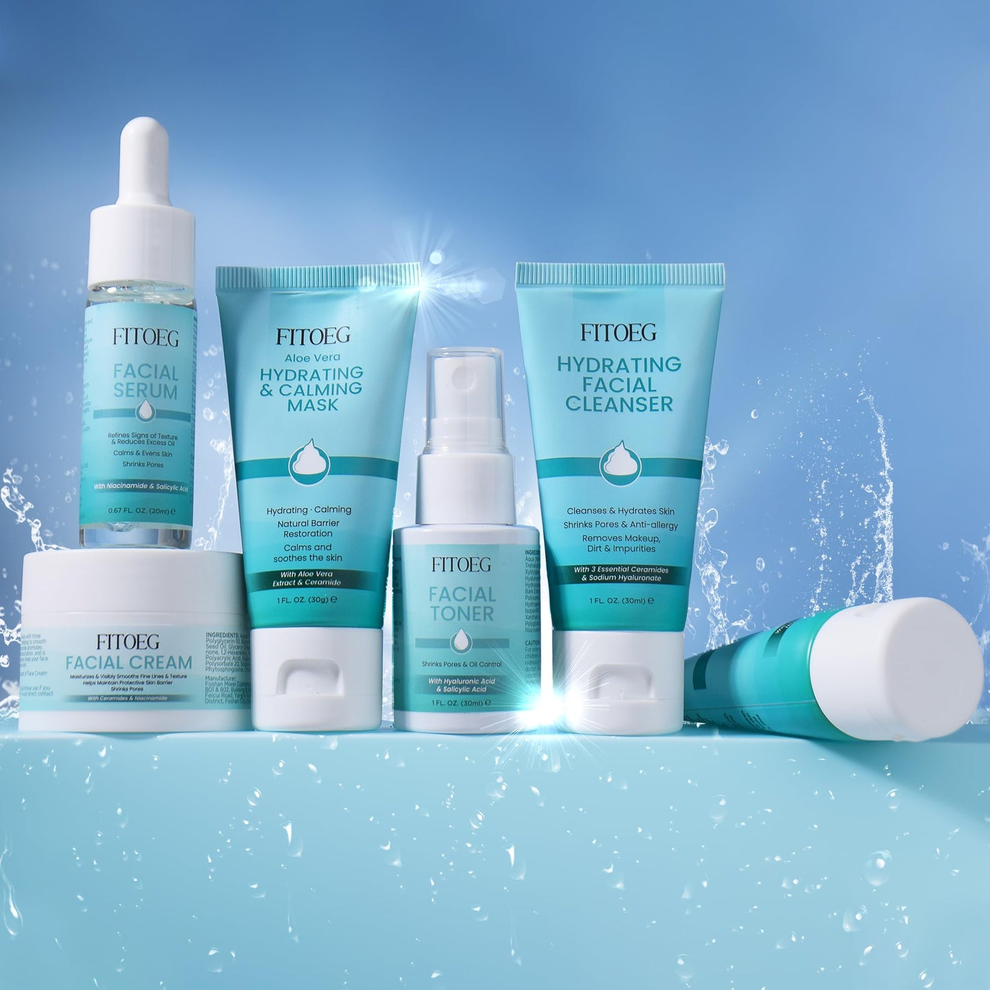 Teen Women Gifts,Skin Care,Skincare,Hydrate,Oil Control,Pore Shrinking,Anti-Allergy Facial Skin Care Routine Kit Travel Size Gift Set Stocking Stuffers for Teen Girls 10-12 16-18 & Women for All Skin