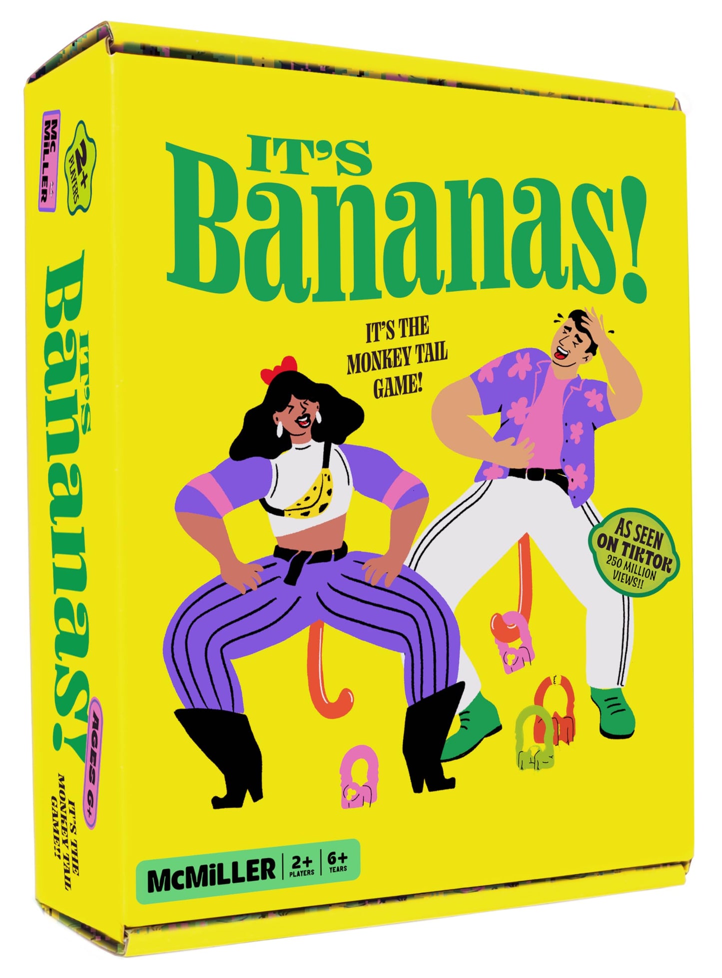 It's Bananas! The Monkey Tail Game - Funny, Fun Party & Family Board Game for Kids, Stocking Stuffer, Christmas, Thanksgiving, White Elephant, Girls Night, Birthday Gift, Gag, Novelty