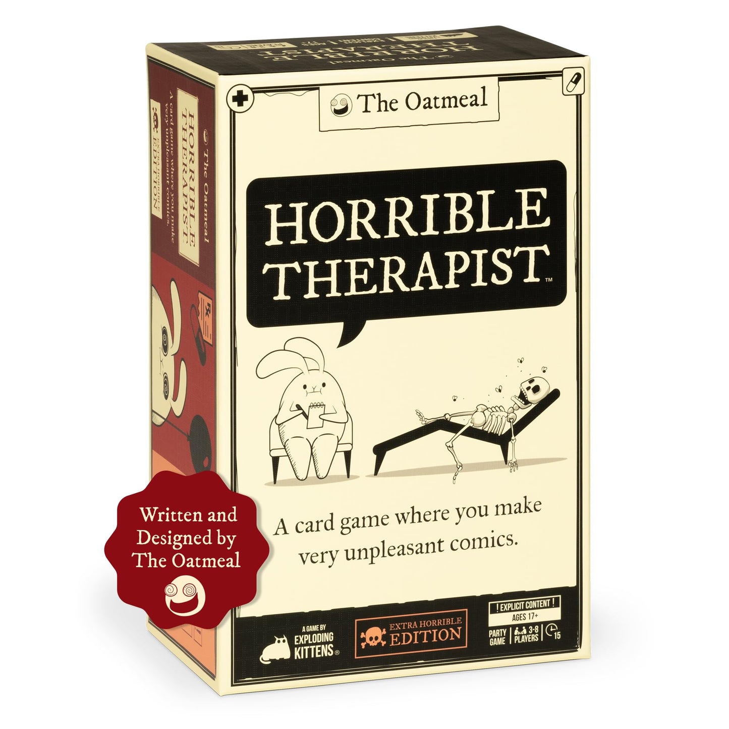 Horrible Therapist: Extra Horrible Edition by Exploding Kittens - A Card Game for 3-8 Players, Ages 17+ - Adult Party Game for Family Night