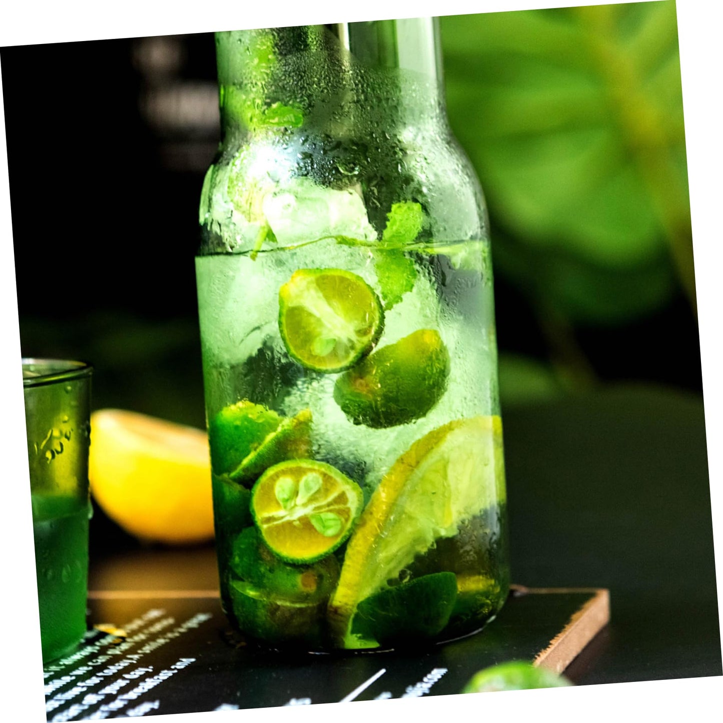 FELTECHELECTR Borosilicate Glass Cup and Water Bottle Set Water Cup Bottle Kitchenware Hotel Supplies for Thanksgiving Parties